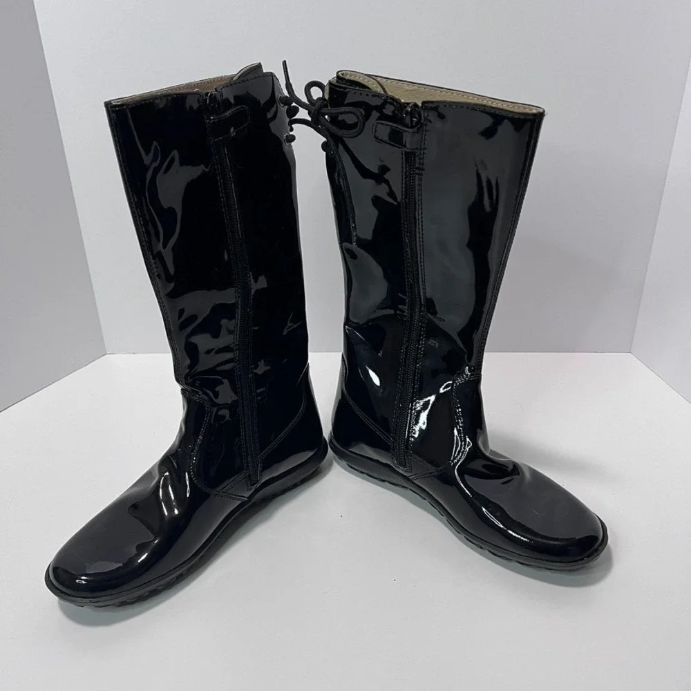 Naturino 34 (2.5) Black Patent Leather Boots Zipper - Picture 3 of 9